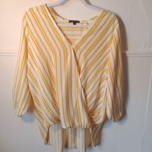 West Kei top in ivory and muted yellow